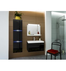 Conjunto de mueble de baño con lavabo LUNA I 80 CM negro