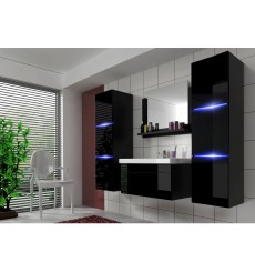 Conjunto de mueble de baño con lavabo LUNA II 60 CM negro