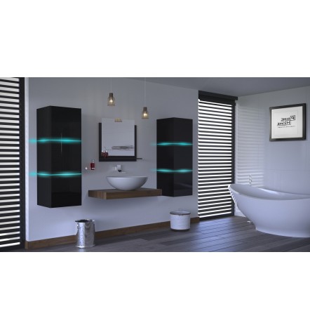 Ensemble meuble de salle de bain ALIUS 12 noir