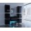 Conjunto de 7 muebles de pared y un espejo F3, negro