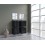 Conjunto de 4 muebles de pared y dos espejos F4, negro