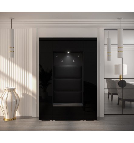 Muebles de entrada GF85, 157 x 35 x 224 cm, blanco brillante