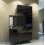 Ensemble meubles d'entrée muraux et miroir LEDOX LX6, noir
