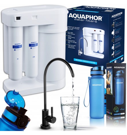 Osmoseur domestique 4 étapes de filtration AQUAPHOR RO-101S Morion/robinet noir