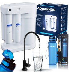 AQUAPHOR RO-101S Sistema de ósmosis doméstica de 4 etapas Grifo Morion/negro