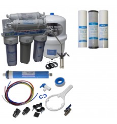 Osmoseur domestique 6 étapes de filtration RO6 75GPD + Jeu de cartouches (3 pièces)