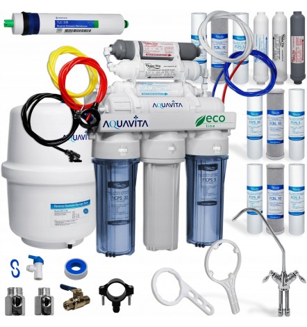 Osmoseur domestique 7 étapes de filtration RO7 AQUA VITA BIO + 3 jeux de cartouches (12 pièces)