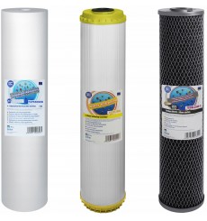 Aquafilter FCPS20M20B FCCST20BB FCCBL20BB-S Conjunto de cartuchos de 3 peças