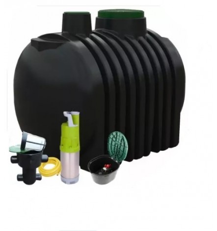 Système/Kit de stockage et de récupération d'eau de pluie à enterrer 4000L