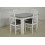 Ensemble Table à manger extensible structure en bois massif 120-160 cm et 4 chaises CHALSSIS 