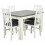 Ensemble Table à manger extensible structure en bois massif 120-160 cm et 4 chaises CHALSSIS 