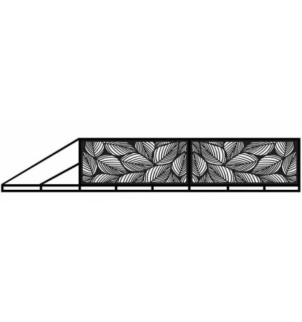 Portail coulissant en acier KM1080 410/500 x 150 cm en plusieurs couleurs