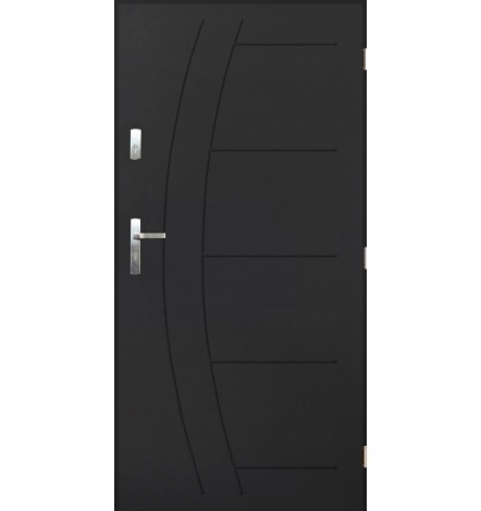 Porte d'entrée CANCUN V 80 cm en acier inoxydable 