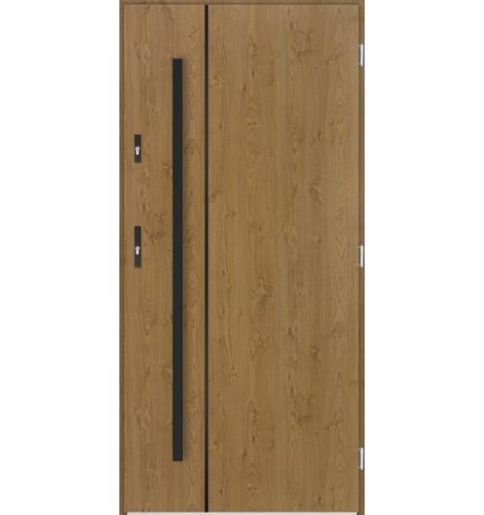 Porta de entrada individual DIAGO 90 cm nogueira