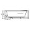 Baignoire d'angle gauche/droit Ivory avec tablier - 150x100 cm