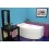 Baignoire d'angle gauche/droit Ana avec tablier - 140 x 90 cm