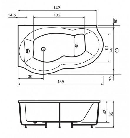 RamonA bañera de 2 plazas 180x90x76 cm 24 Autobuses