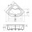 Baignoire d’angle avec tablier Royal 150 x 150cm