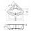 Baignoire d’angle avec tablier Michelle 140x140x63cm