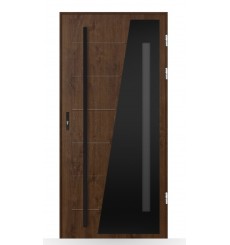 Porta d'ingresso singola DIAGO 80 cm antracite