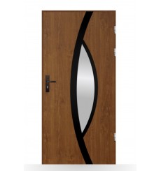 Porta d'ingresso singola DIAGO 80 cm antracite