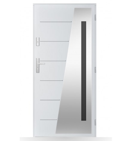 Porta de entrada individual DIAGO 80 cm antracite