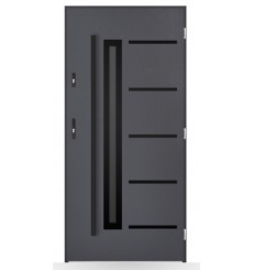 Porta d'ingresso singola DIAGO 80 cm antracite