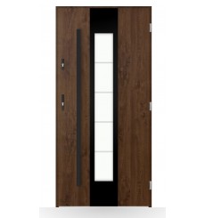 Porta d'ingresso singola DIAGO 80 cm antracite