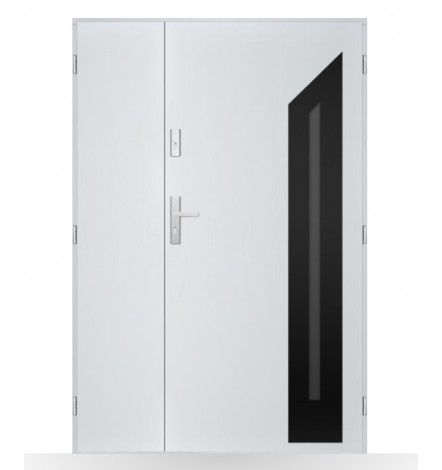 Porte d'entrée double BELIAR 80x40 cm anthracite