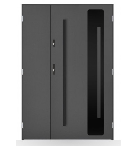 Porte d'entrée double BELIAR 80x40 cm anthracite