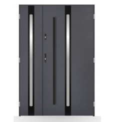 Porte d'entrée double BELIAR 80x40 cm anthracite
