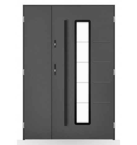 Porte d'entrée double BELIAR 80x40 cm anthracite