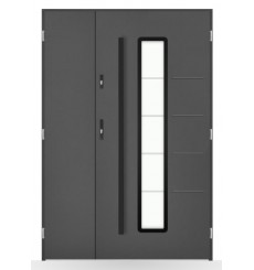 Porte d'entrée double BELIAR 80x40 cm anthracite