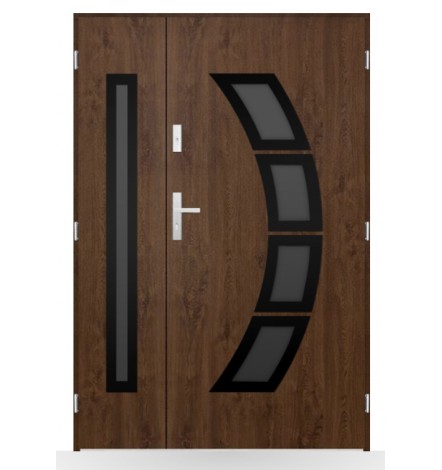 Porte d'entrée double BELIAR 80x40 cm anthracite