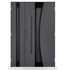 Porte d'entrée double BELIAR 80x40 cm anthracite