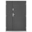 Porte d'entrée double BELIAR 80x40 cm anthracite
