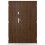 Porte d'entrée double BELIAR 80x40 cm anthracite