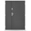 Porte d'entrée double BELIAR 80x40 cm anthracite