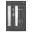 Porte d'entrée double BELIAR 80x40 cm anthracite