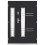 Porte d'entrée double BELIAR 80x40 cm anthracite