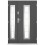 Porte d'entrée double BELIAR 80x40 cm anthracite