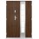 Porte d'entrée double BELIAR 80x40 cm anthracite