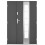 Porte d'entrée double BELIAR 80x40 cm anthracite