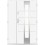 Porte d'entrée double BELIAR 80x40 cm anthracite
