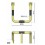 CONJUNTO de cocina blanco gris ADRIEL 240 cm