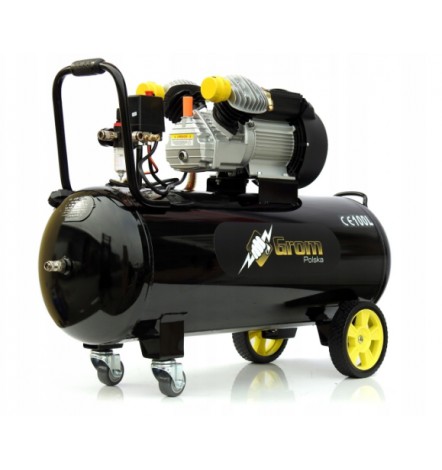 Compresseur d'huile 100 L, 2 pistons, marque polonaise GROM 530 L/min