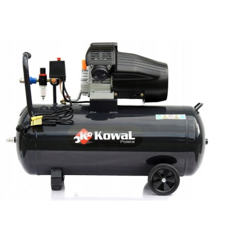 Compresseur d'huile 12 bars ZBV 100L 230 V 2 pistons 540 L/min, pompe à air KowaL Polska
