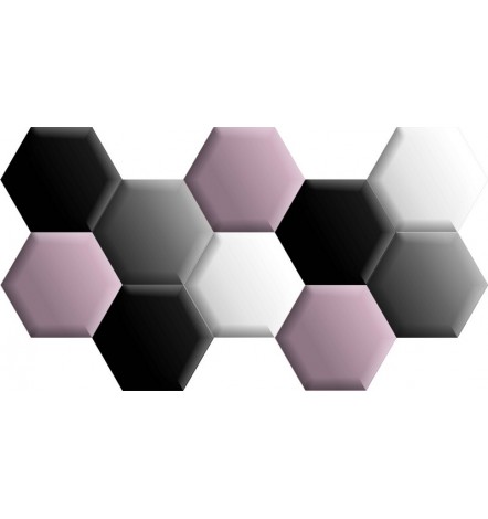 Ensemble de 10 panneaux hexagonaux rembourrés 160x86 cm