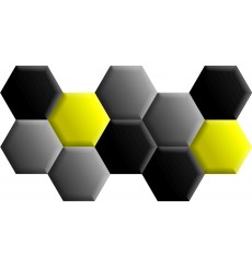 Ensemble de 10 panneaux hexagonaux rembourrés 160x86 cm 