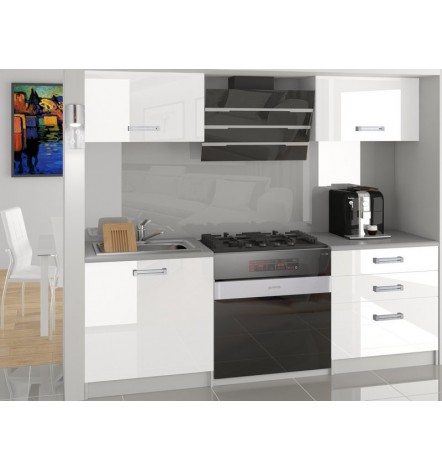 ensemble cuisine halona blanc laqué 120 cm